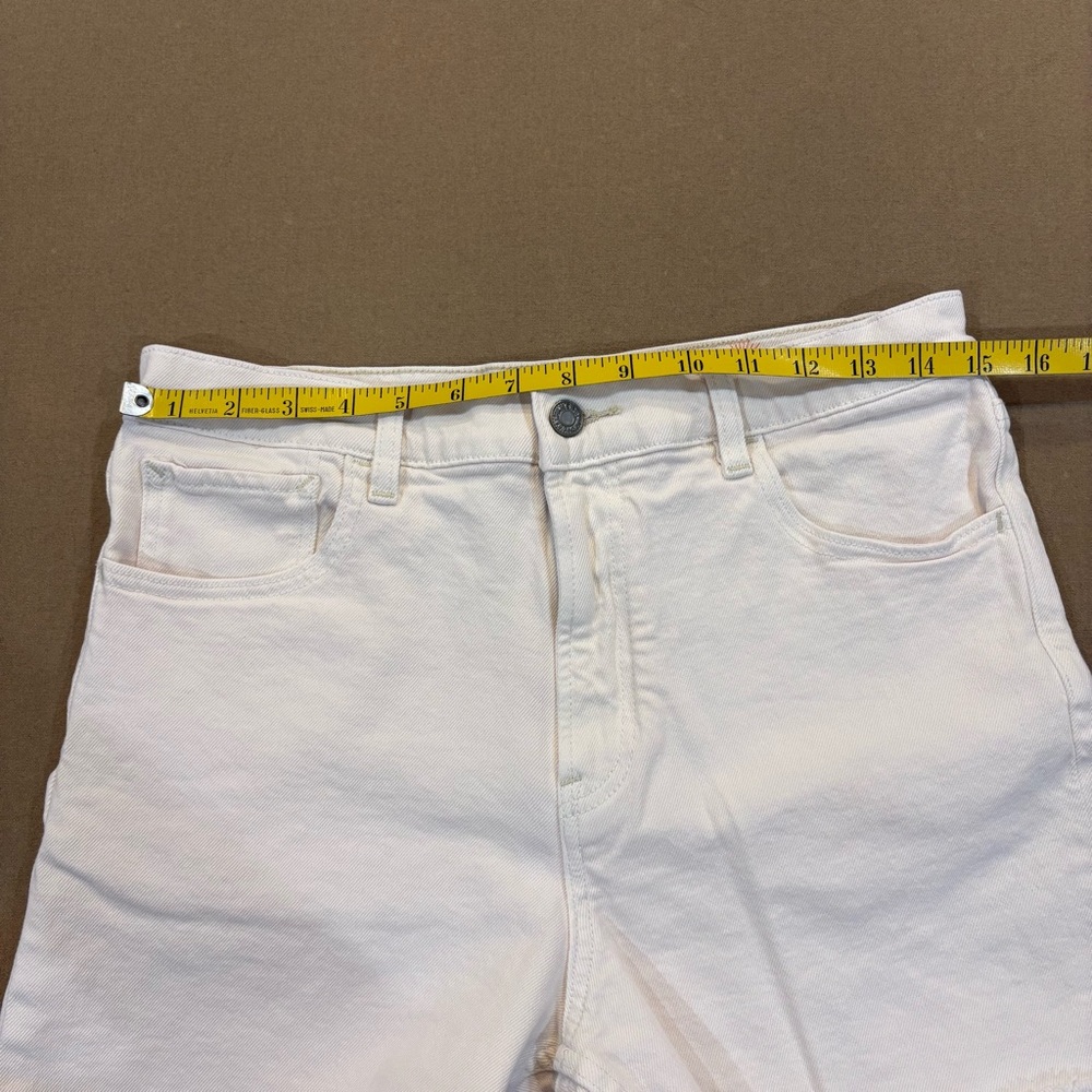 Faherty Women’s Sunwashed Denim Shorts Egret Raw Hem Size 29 - Picture 10 of 12